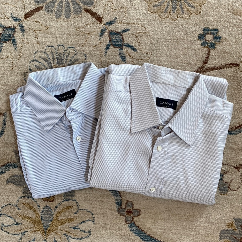 Lot of 2 Canali dress shirts
